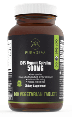 100% Organic Vegan Spirulina Tabs -1500MG